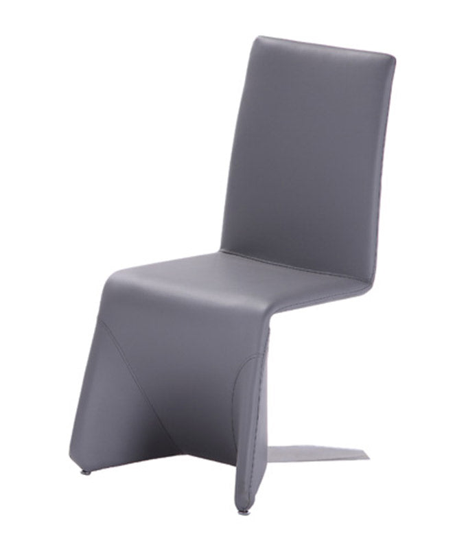 Nisse Contemporary Grey Leatherette Dining Chair (Set Of 2) Model VGVCB878-GRY