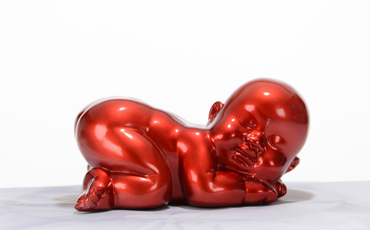 Xd0052 Modern Red Baby Sleeping Sculpture Model VGTH-XD0052-RED