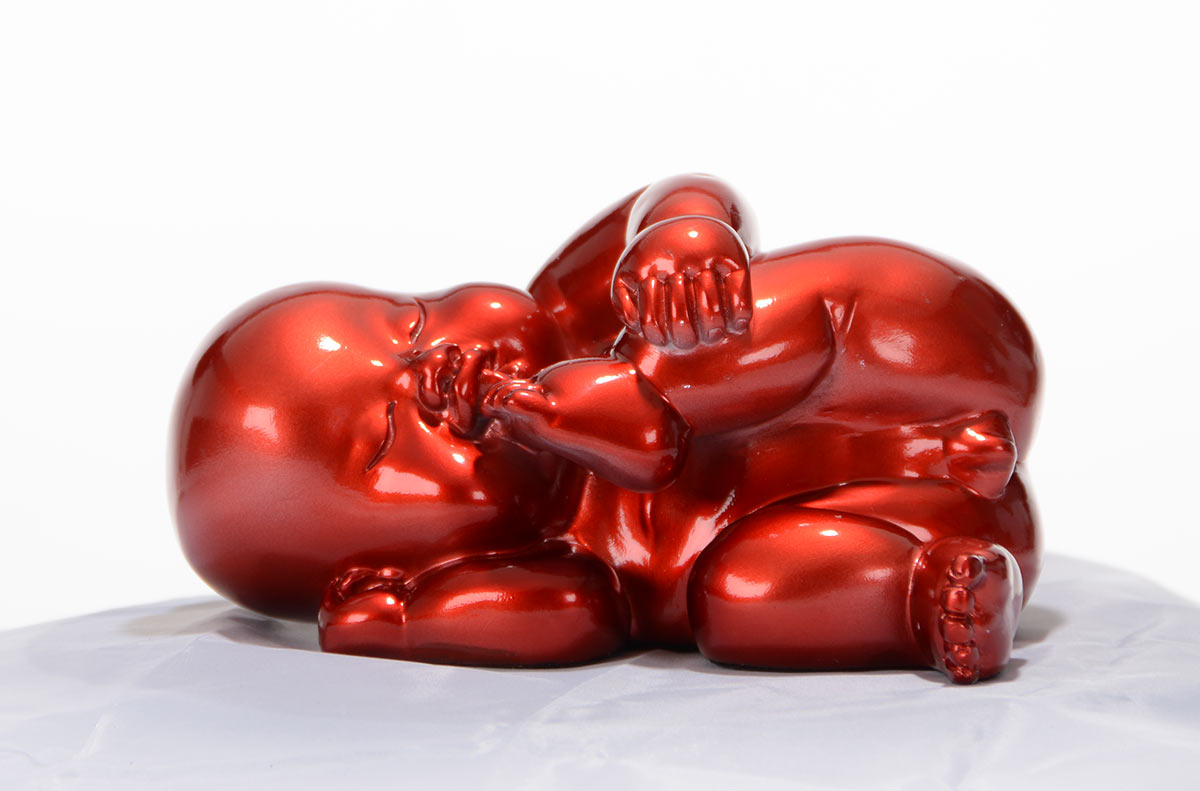 Xd0054 Modern Red Baby Playing Sculpture Model VGTH-XD0054-RED