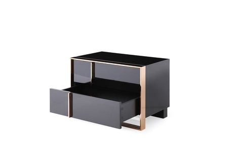 Nova Domus Cartier Modern Black & Rosegold Bedroom Set Model VGVCCARTIER-SET