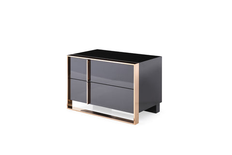 Nova Domus Cartier Modern Black & Rosegold Bedroom Set Model VGVCCARTIER-SET