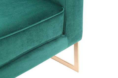 Modrest Trask Modern Green Velvet & Rosegold Accent Chair By VIG Furniture