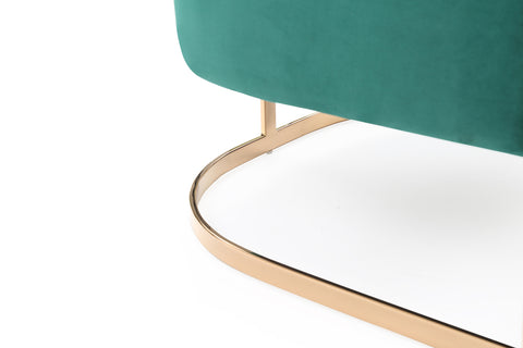 Modrest Trask Modern Green Velvet & Rosegold Accent Chair By VIG Furniture