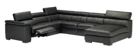 A485 Natuzzi Black Sectional Sofa Model VGNATUZZIA485