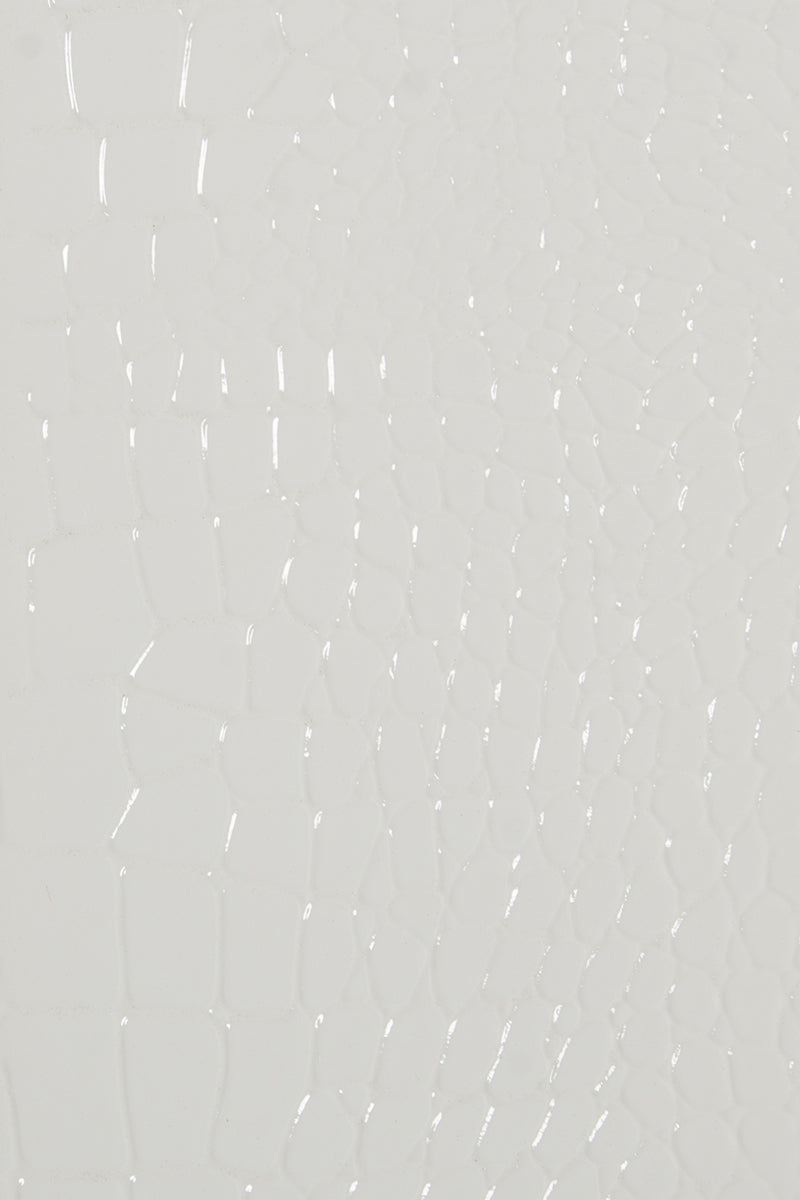A&X Regal Modern White Crocodile Floor Mirror Model VGUNAK421-WHT