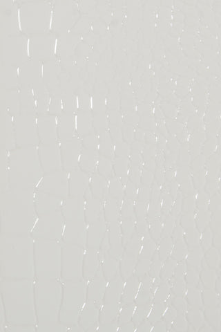 A&X Regal - Modern White Crocodile Floor Mirror