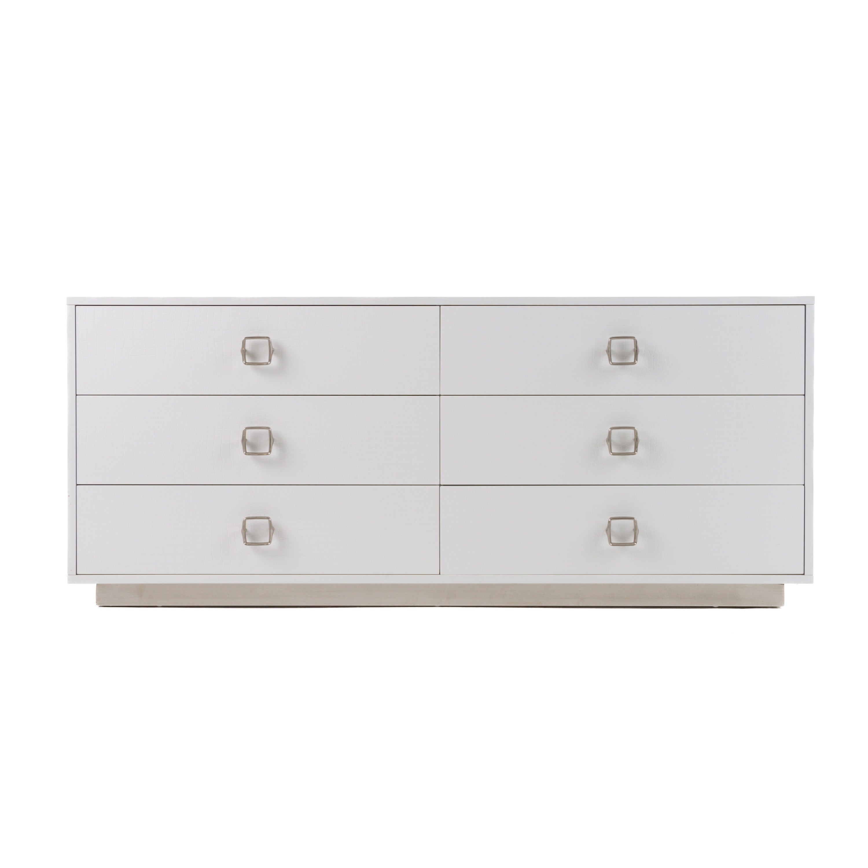 A&X Victoria Modern White Crocodile Dresser Model VGUNAW421-159-CROC