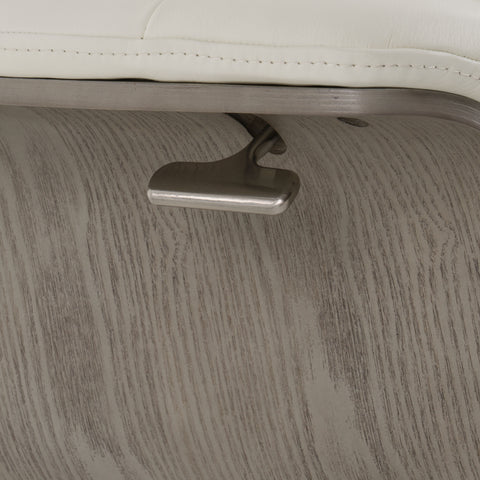 Divani Casa Abrons Mid Century Modern Light Grey Leather Lounge Chair & Ottoman Model VGKK-A928-LTGRY