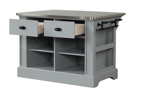 ACME Urrur Gray Finish Urrur Kitchen Island Model AC00187