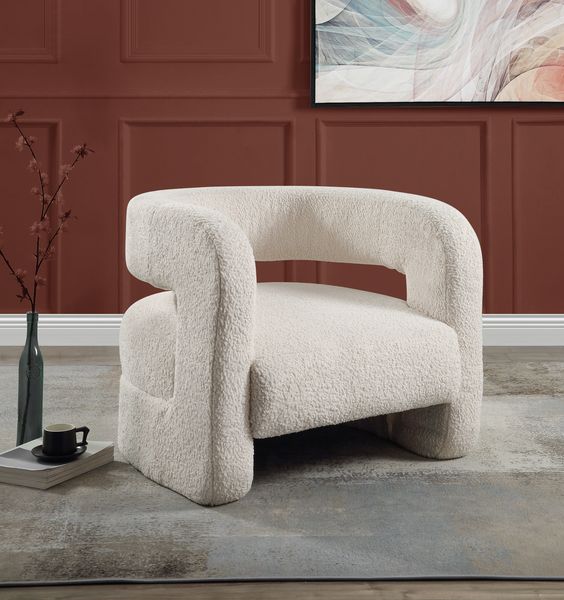 Yitua White Teddy Sherpa Accent Chair Model AC00233 By ACME Furniture