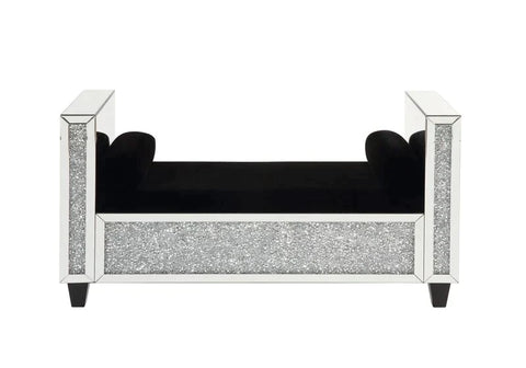 Noralie Mirrored & Faux Diamonds Bench Model AC00528 By ACME Furniture