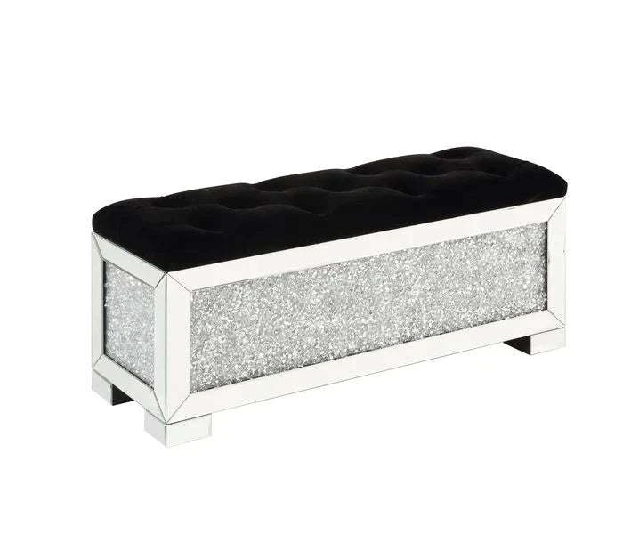 Noralie Mirrored & Faux Diamonds Bench Model AC00532 By ACME Furniture