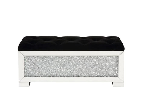 Noralie Mirrored & Faux Diamonds Bench Model AC00532 By ACME Furniture