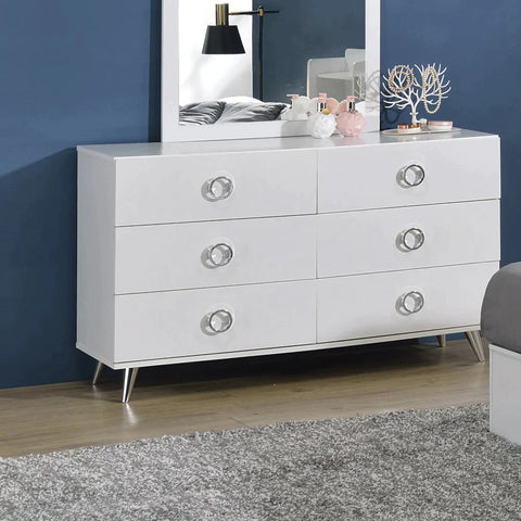 Perse White Finish Dresser Model AC00549 By ACME Furniture