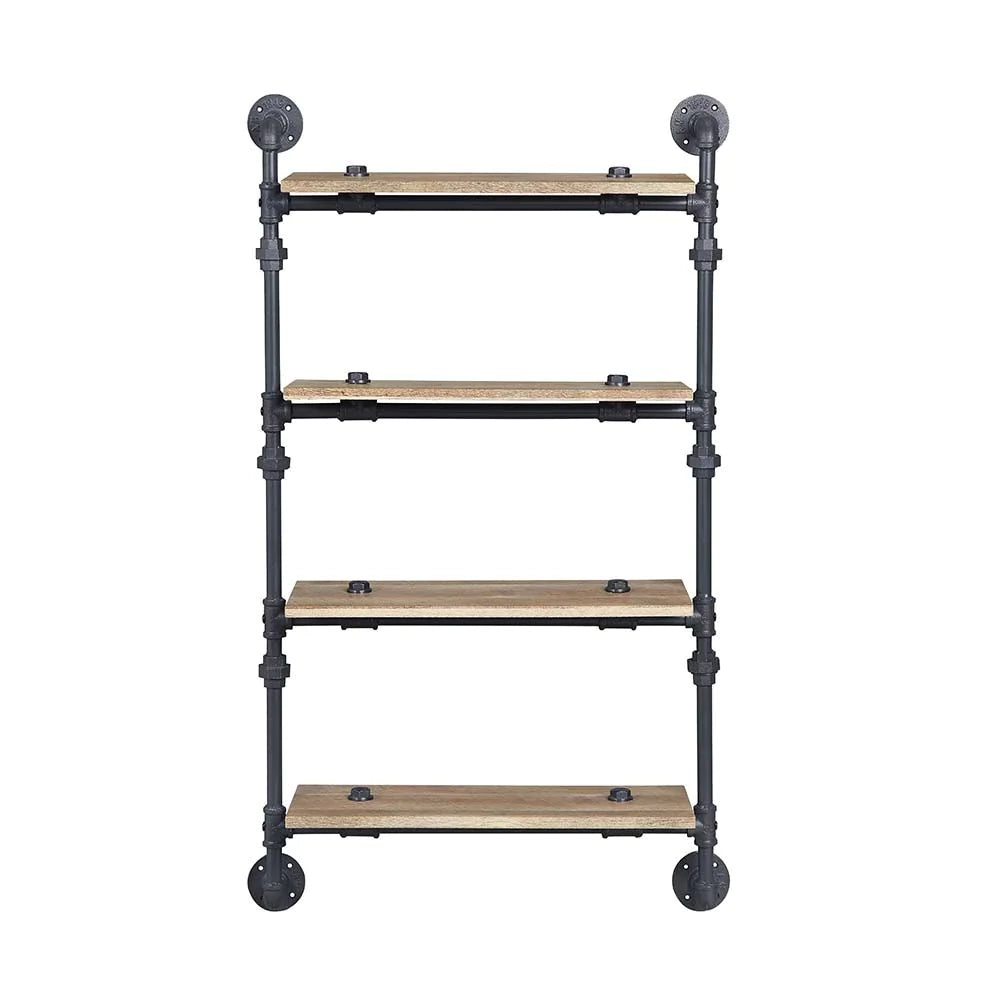 Brantley Oak & Sandy Black Finish Wall Shelf Model AC00737 By ACME Furniture