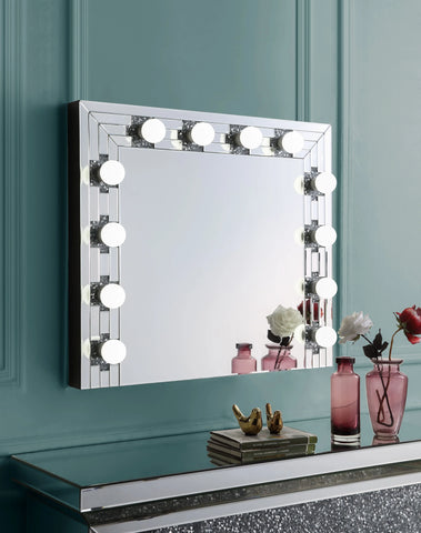 Noralie Mirrored & Faux Diamonds Wall Decor Model AC00761 By ACME Furniture