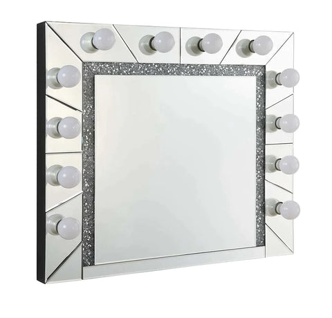 Noralie Mirrored & Faux Diamonds Wall Decor Model AC00762 By ACME Furniture