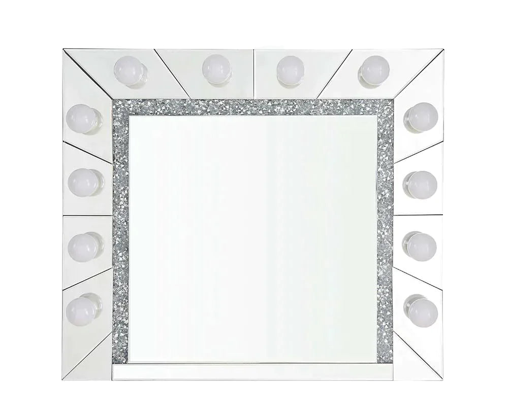 Noralie Mirrored & Faux Diamonds Wall Decor Model AC00762 By ACME Furniture