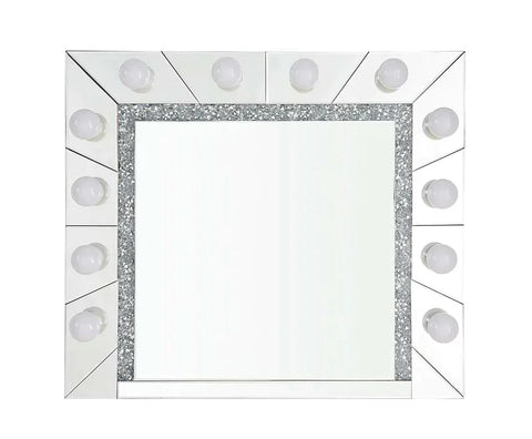 Noralie Mirrored & Faux Diamonds Wall Decor Model AC00762 By ACME Furniture