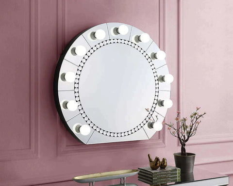 Farai Mirrored & Faux Crystal Diamonds Wall Decor Model AC00763 By ACME Furniture