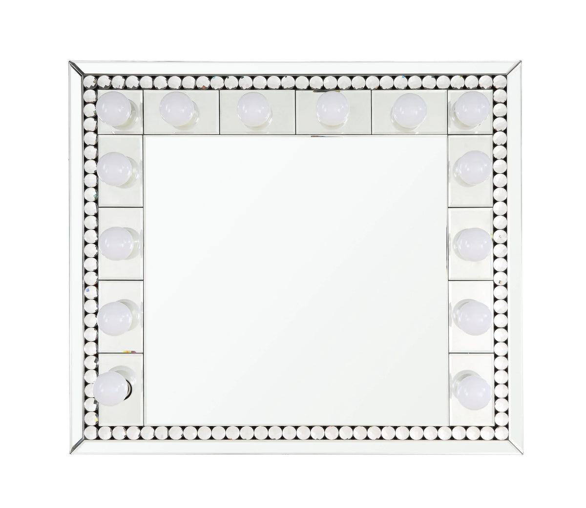 Farai Mirrored & Faux Crystal Diamonds Wall Decor Model AC00764 By ACME Furniture