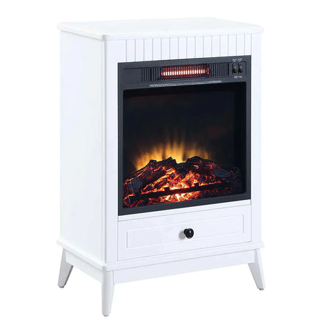 Hamish White Finish Fireplace Model AC00850 By ACME Furniture