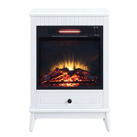 Hamish White Finish Fireplace Model AC00850 By ACME Furniture