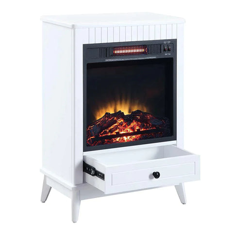 Hamish White Finish Fireplace Model AC00850 By ACME Furniture