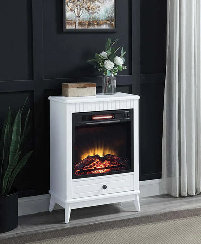 Hamish White Finish Fireplace Model AC00850 By ACME Furniture