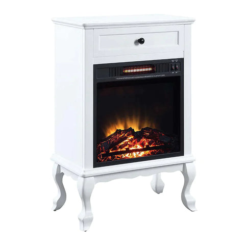 Eirene White Finish Fireplace Model AC00853 By ACME Furniture