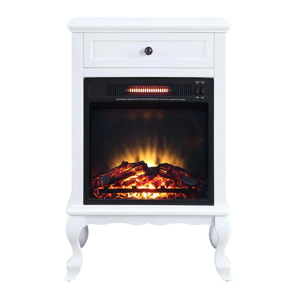 Eirene White Finish Fireplace Model AC00853 By ACME Furniture