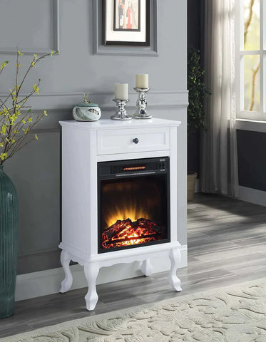 Eirene White Finish Fireplace Model AC00853 By ACME Furniture