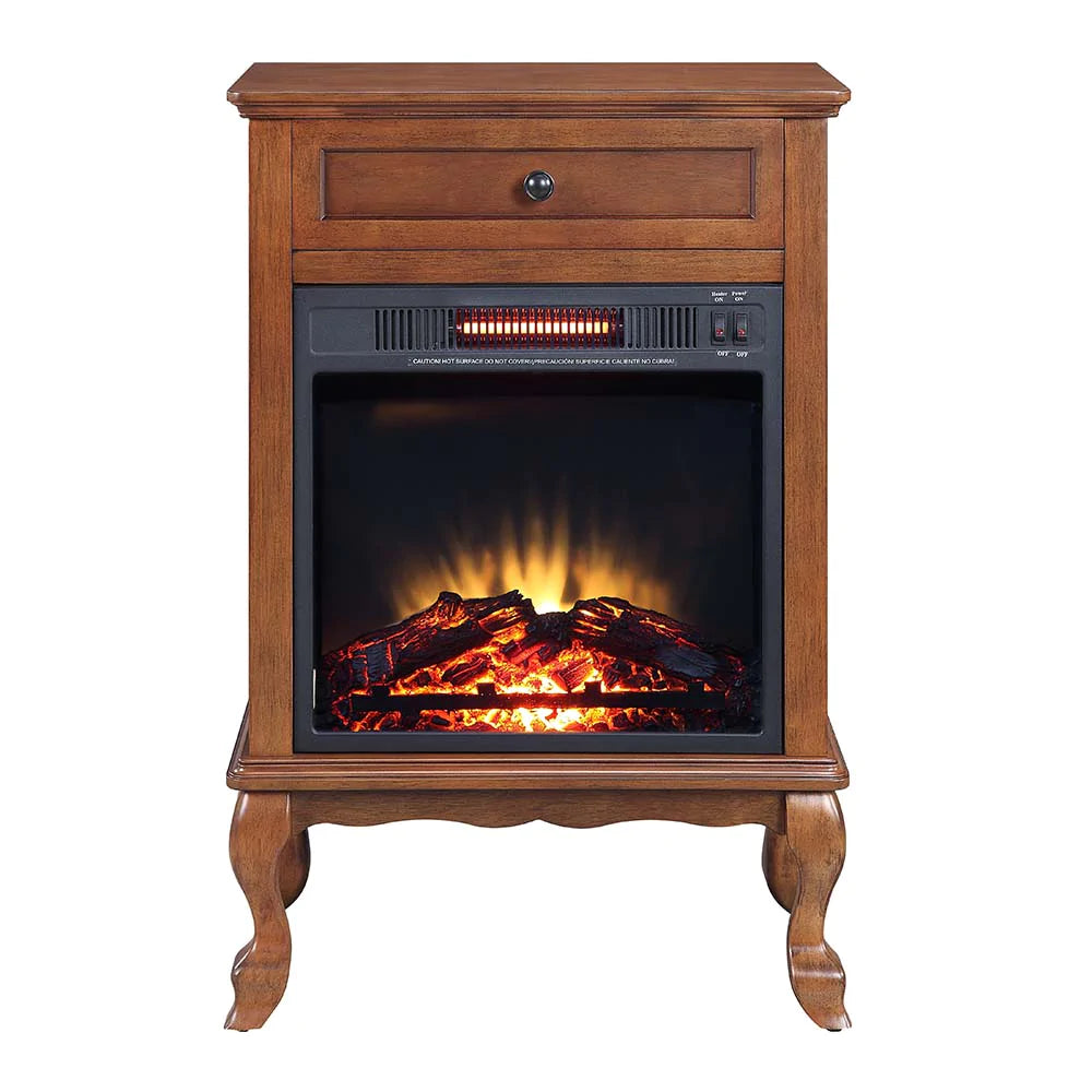 Eirene Walnut Finish Fireplace Model AC00855 By ACME Furniture