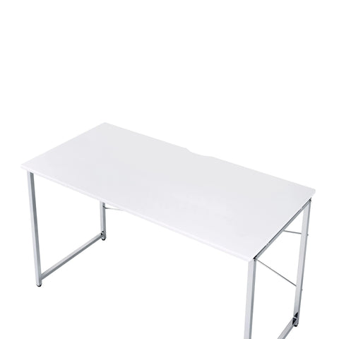 Tennos White & Chrome Finish Vanity Desk Model AC00903 By ACME Furniture