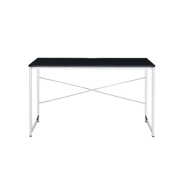 Tennos Black & Chrome Finish Vanity Desk Model AC00904 By ACME Furniture