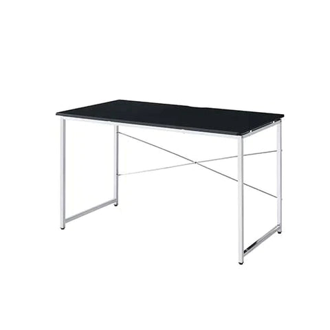 Tennos Black & Chrome Finish Vanity Desk Model AC00904 By ACME Furniture