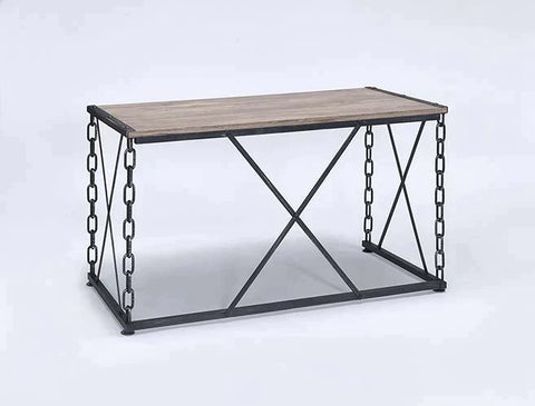 Jodie Rustic Oak & Antique Black Finish Console Table Model AC00905 By ACME Furniture