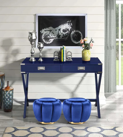 Amenia Navy Blue Finish Console Table Model AC00910 By ACME Furniture