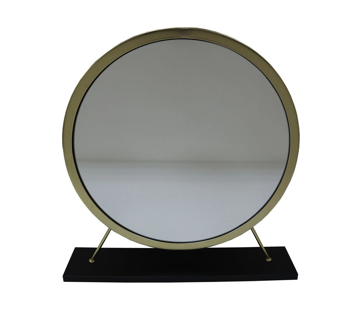 Adao Faux Fur, Mirror, Black & Brass Finish Vanity Mirror Model AC00931 By ACME Furniture