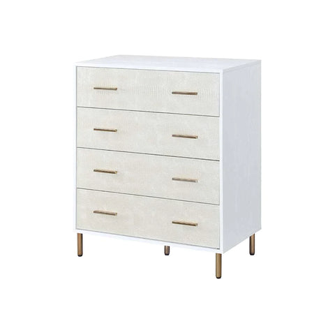 Myles White, Champagne & Gold Finish Chest Model AC00958 By ACME Furniture