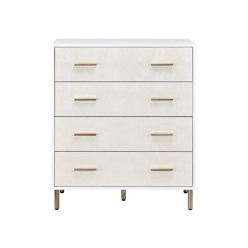 Myles White, Champagne & Gold Finish Chest Model AC00958 By ACME Furniture