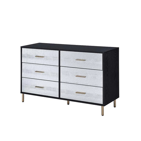 Myles Black, Silver & Gold Finish Dresser Model AC00961 By ACME Furniture