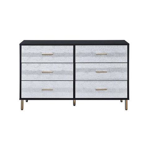 Myles Black, Silver & Gold Finish Dresser Model AC00961 By ACME Furniture