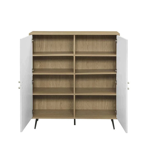 Gencho White & Oak Finish Cabinet Model AC01069 By ACME Furniture