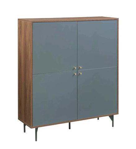 Gencho Gray & Walnut Finish Cabinet Model AC01070 By ACME Furniture