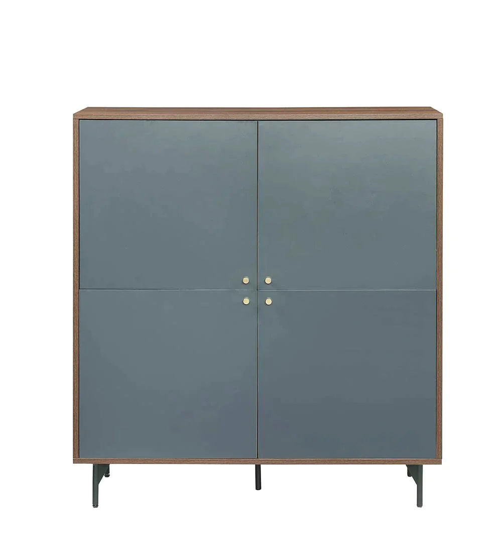 Gencho Gray & Walnut Finish Cabinet Model AC01070 By ACME Furniture