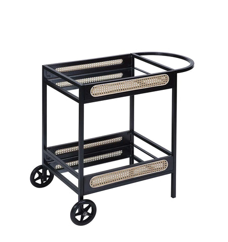 Colson Black Finish  Serving Cart Model AC01082 By ACME Furniture