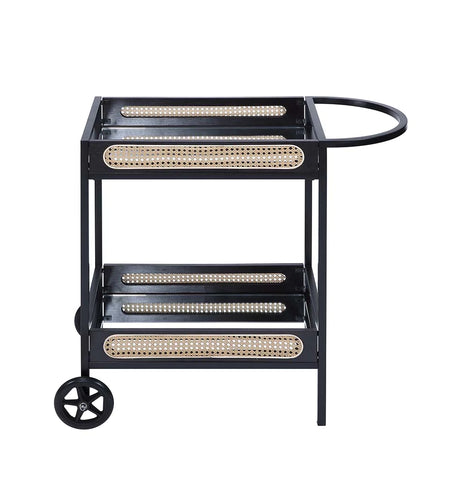 Colson Black Finish  Serving Cart Model AC01082 By ACME Furniture