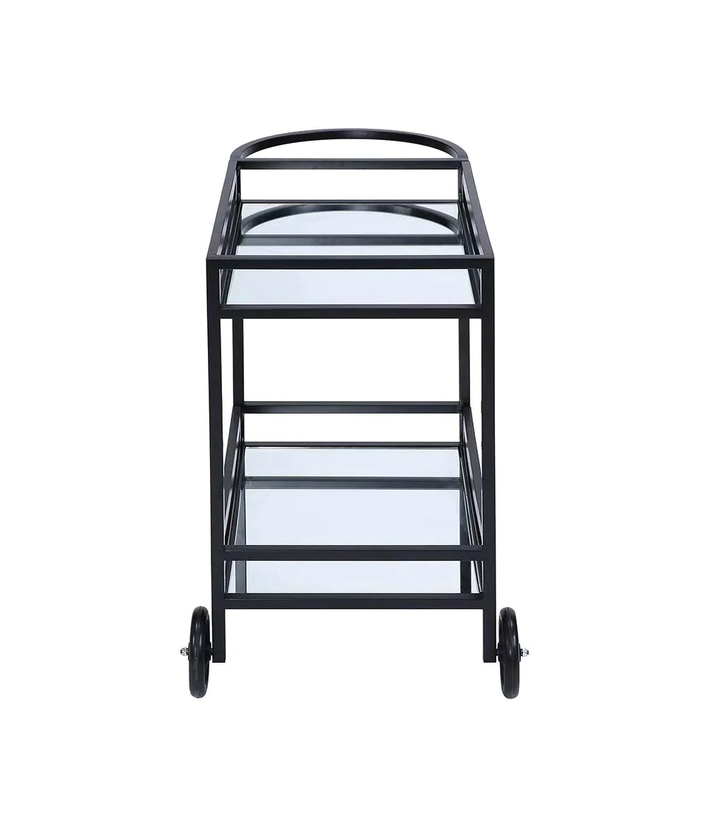 Colson Black Finish  Serving Cart Model AC01082 By ACME Furniture