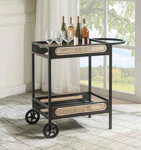 Colson Black Finish  Serving Cart Model AC01082 By ACME Furniture